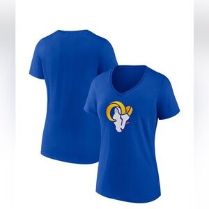 NWOT Los Angeles rams women’s v neck t shirt size medium fanatics official NFL